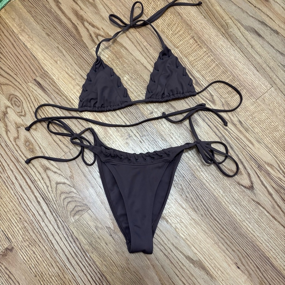PacSun brown western bikini